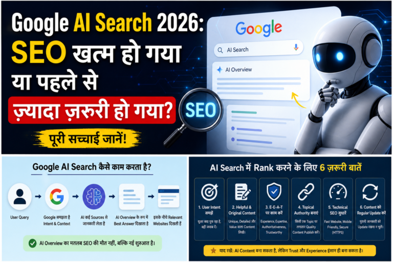 Google AI Search 2026: SEO खत्म हो गया या पहले से ज़्यादा ज़रूरी हो गया?