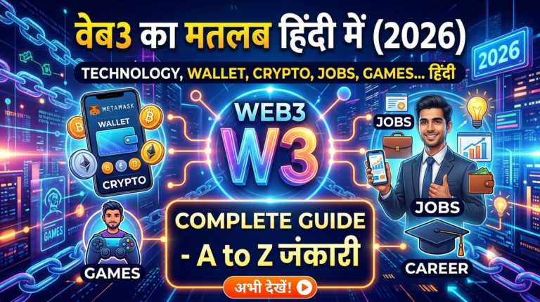 Web3 Meaning in Hindi (2026): Web3 Technology, Wallet, Crypto, Jobs, Games और Career की Complete Guide